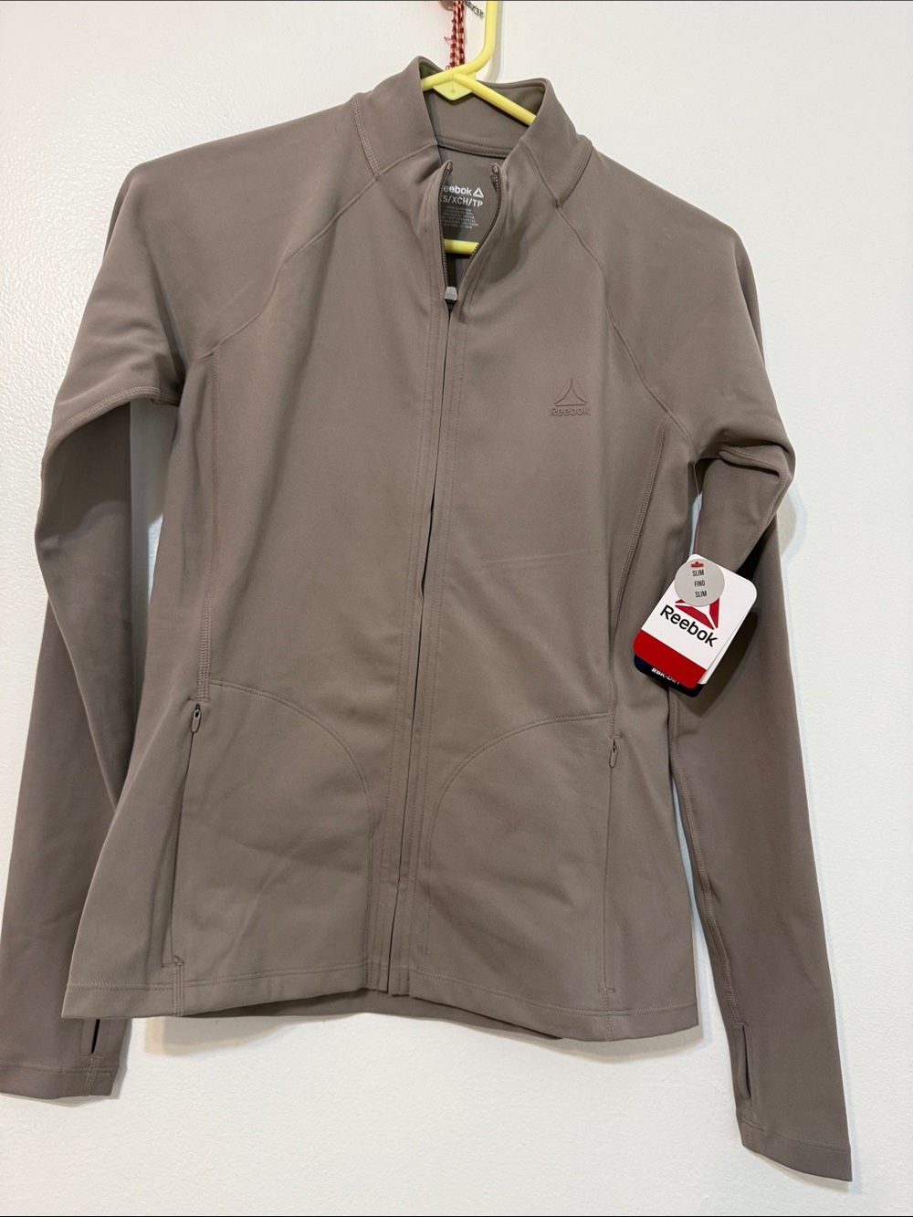 Reebok Women's Taupe Utility Full-Zip Jacket